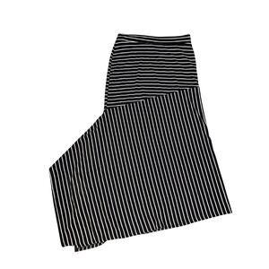 Downeast Black White Striped Paris Sweater Maxi Asymmetrical Skirt Size Large